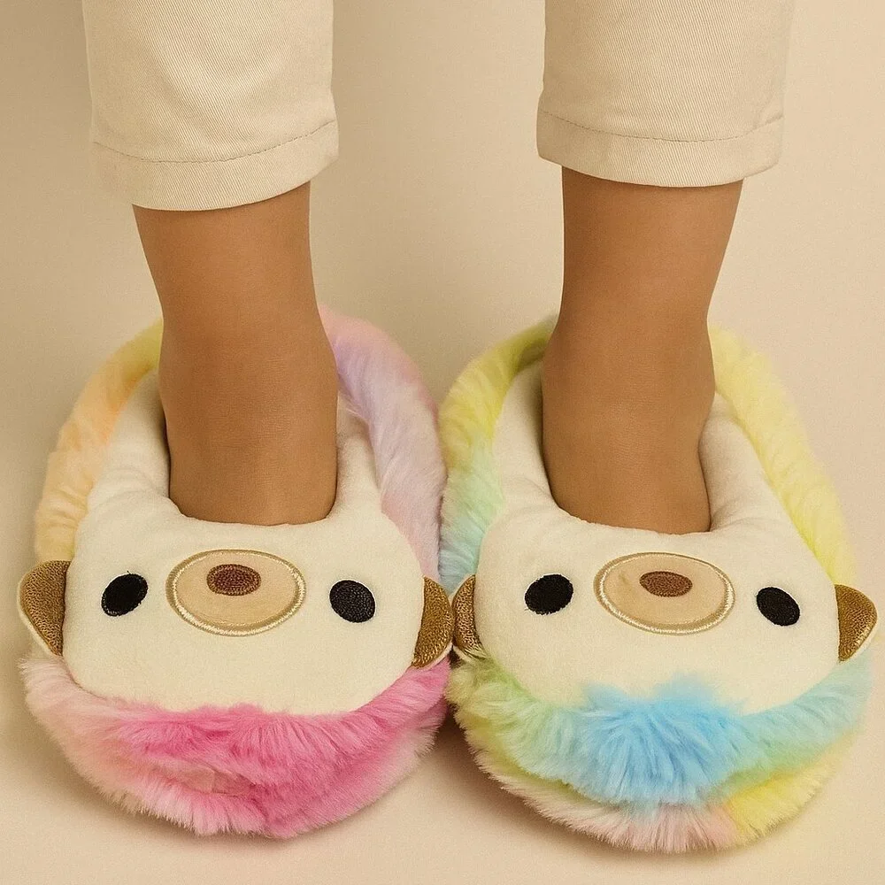 Squishmallows FuzzAMallows Collection Kids Plush Slippers Size 11–12